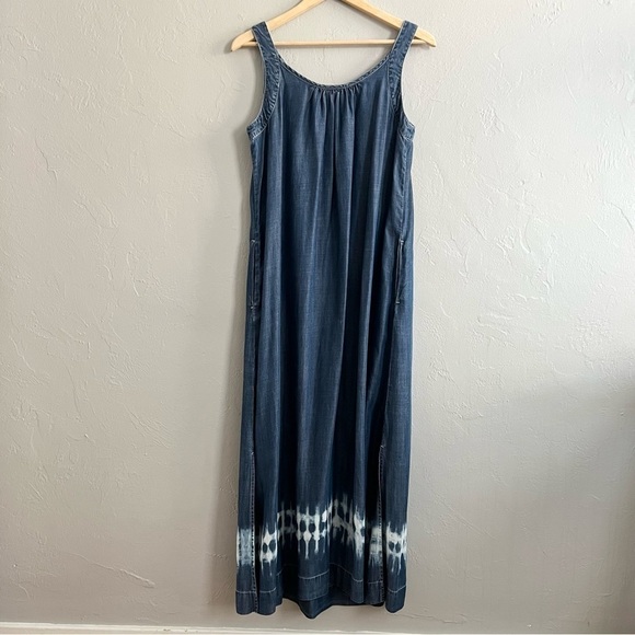 NWT Chico’s Tencel Tie Dye Maxi Tank Dress Blue Size 00 (XS) - Picture 10 of 13